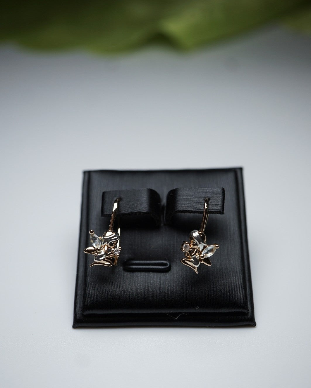 Baby-Engel-Ohrringe mit Drahthaken in zweifarbiger Vergoldung (vergoldet)17