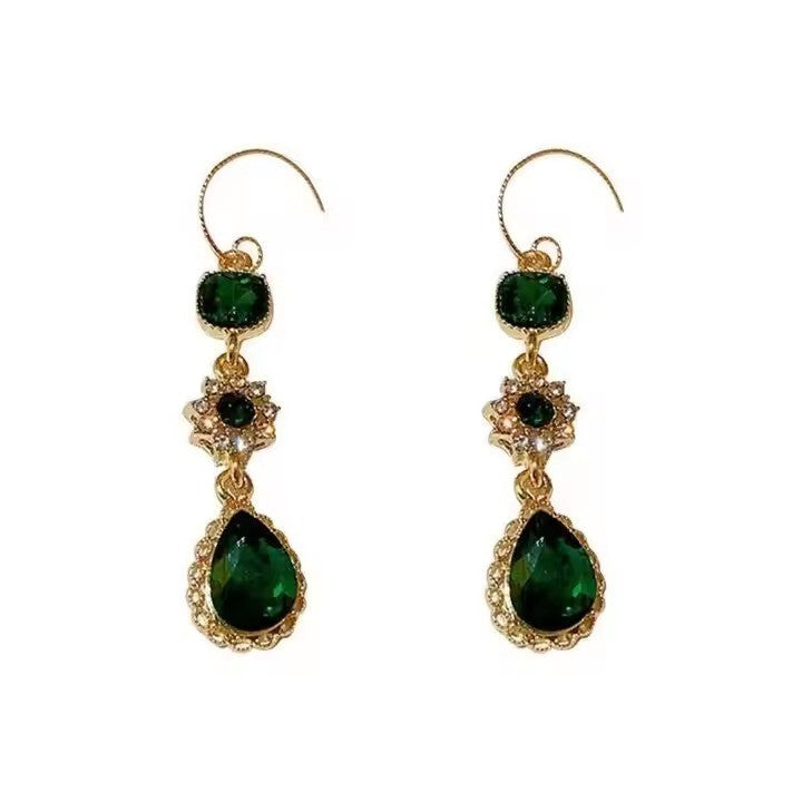 Damen Schmuckset 18 Karat vergoldet Halskette Ohrringe Kette Zirkonia Neu6