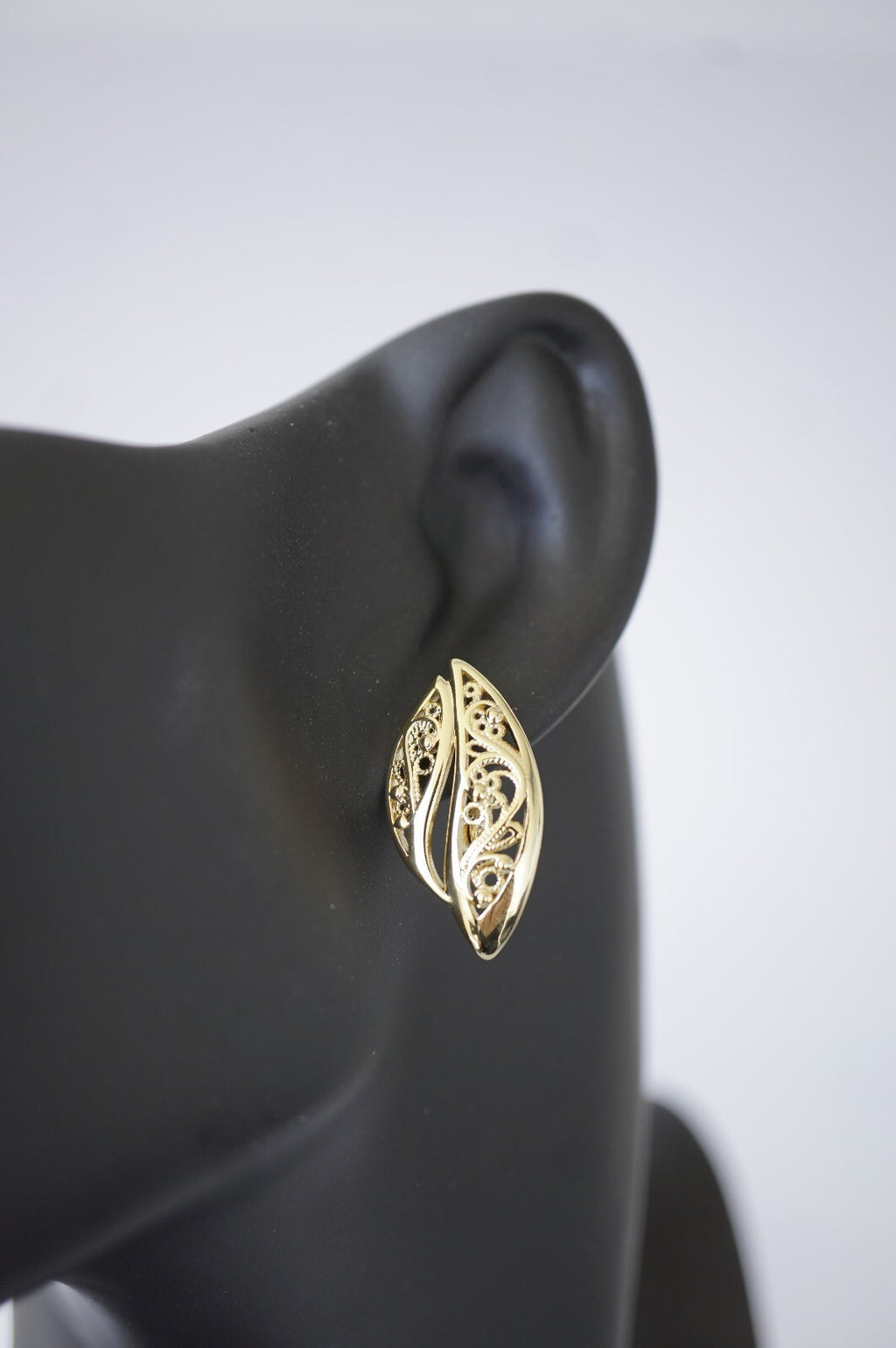 Luxus Damen Ohrringe Creolen Hochvertiger Gold 14K vergoldet Mode VintageSchmuck8