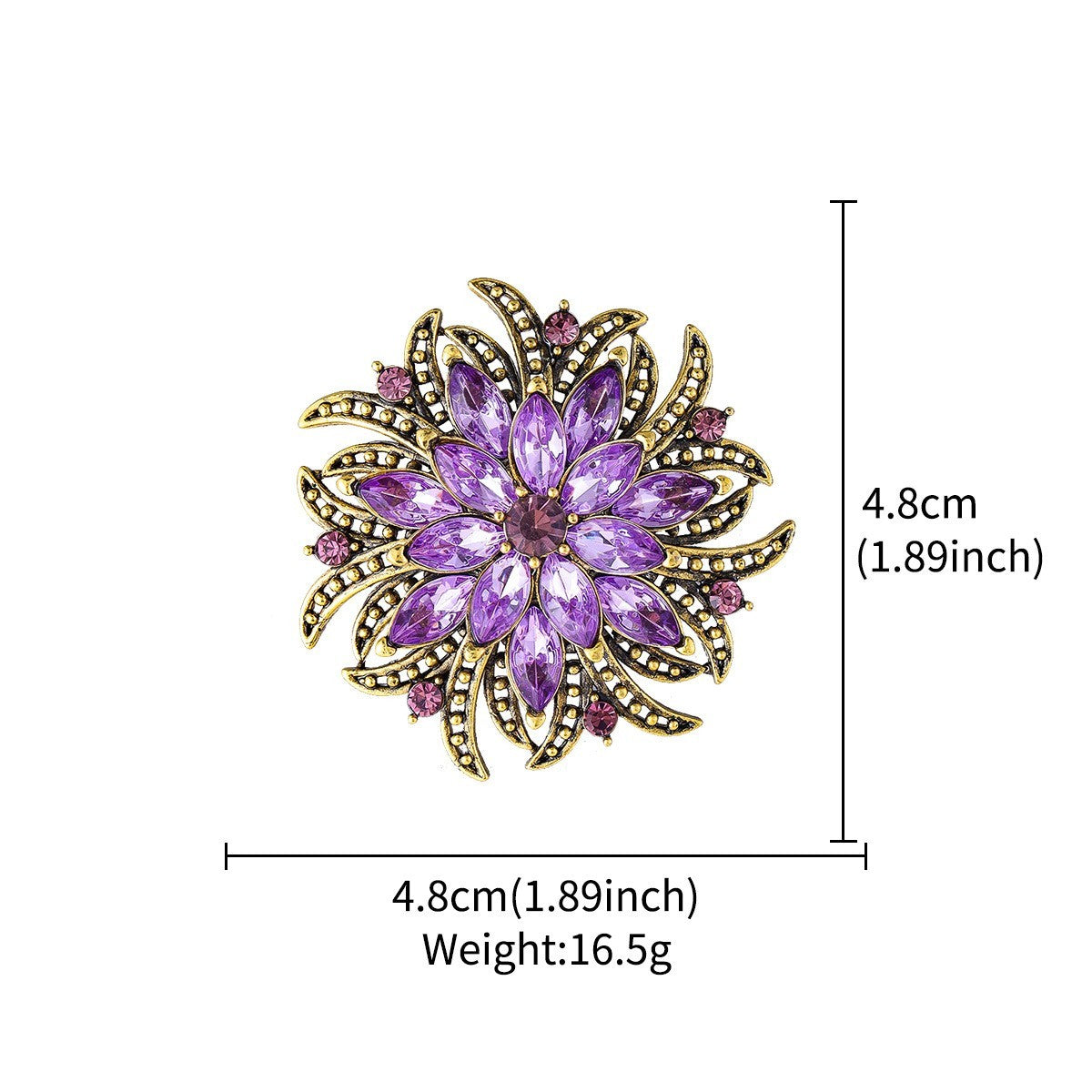 Damen Brosche Blumen Kristallglas Luxus elegant für Anzugjacke Schmuck4