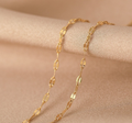 Damen Herren Halskette Edelstahl 18K vergoldet 40+5 cm 2 mm Schmuck Kette0