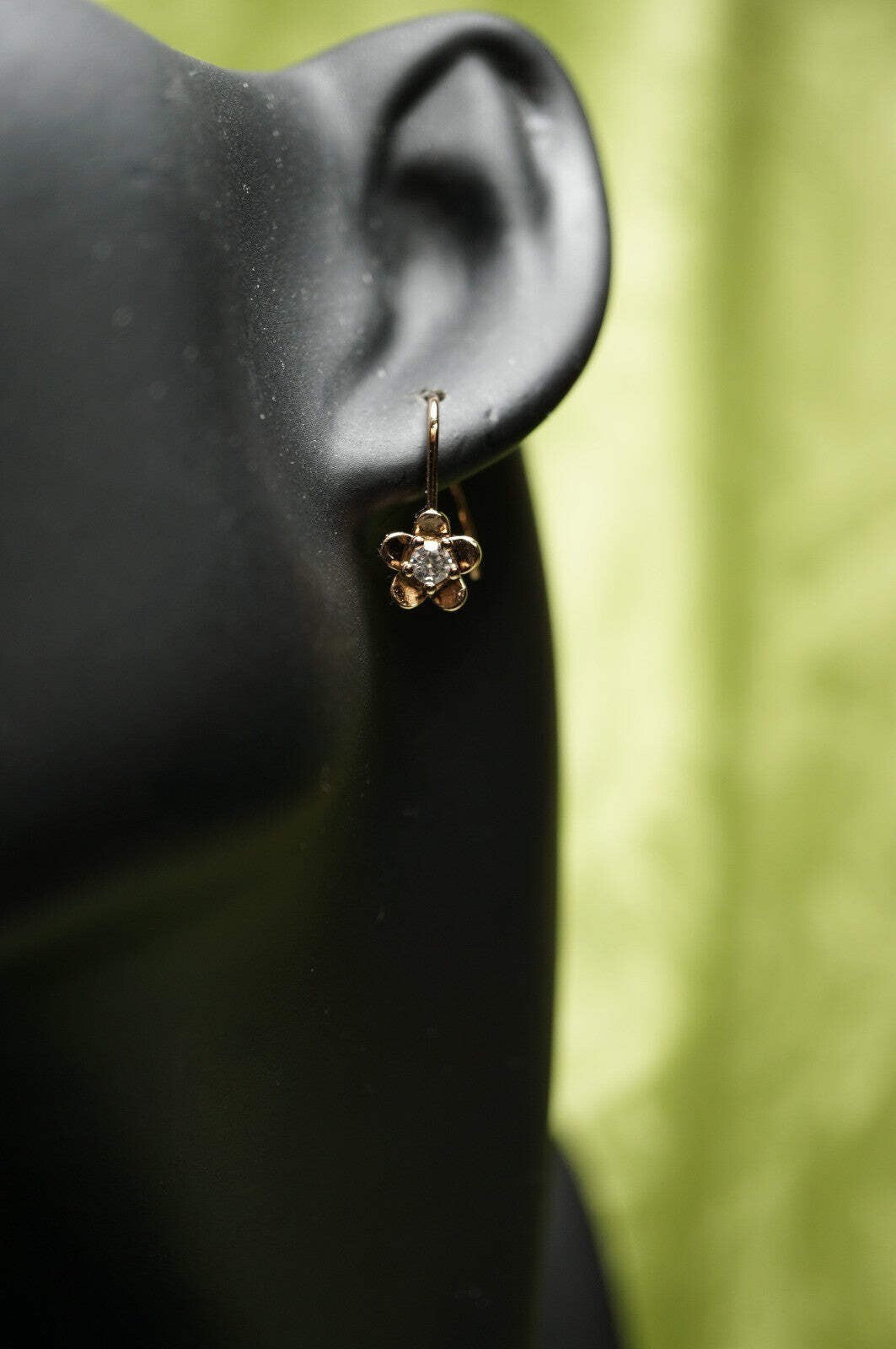 Zierliche Blumen Ohrringe für Mädchen und Frauen14K Rose5