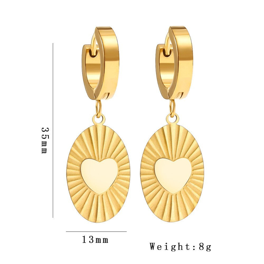 Damen Ohrringe Creole Edelstahl, 18K GoldHighEndDesign, Vakuumbeschichtung im6
