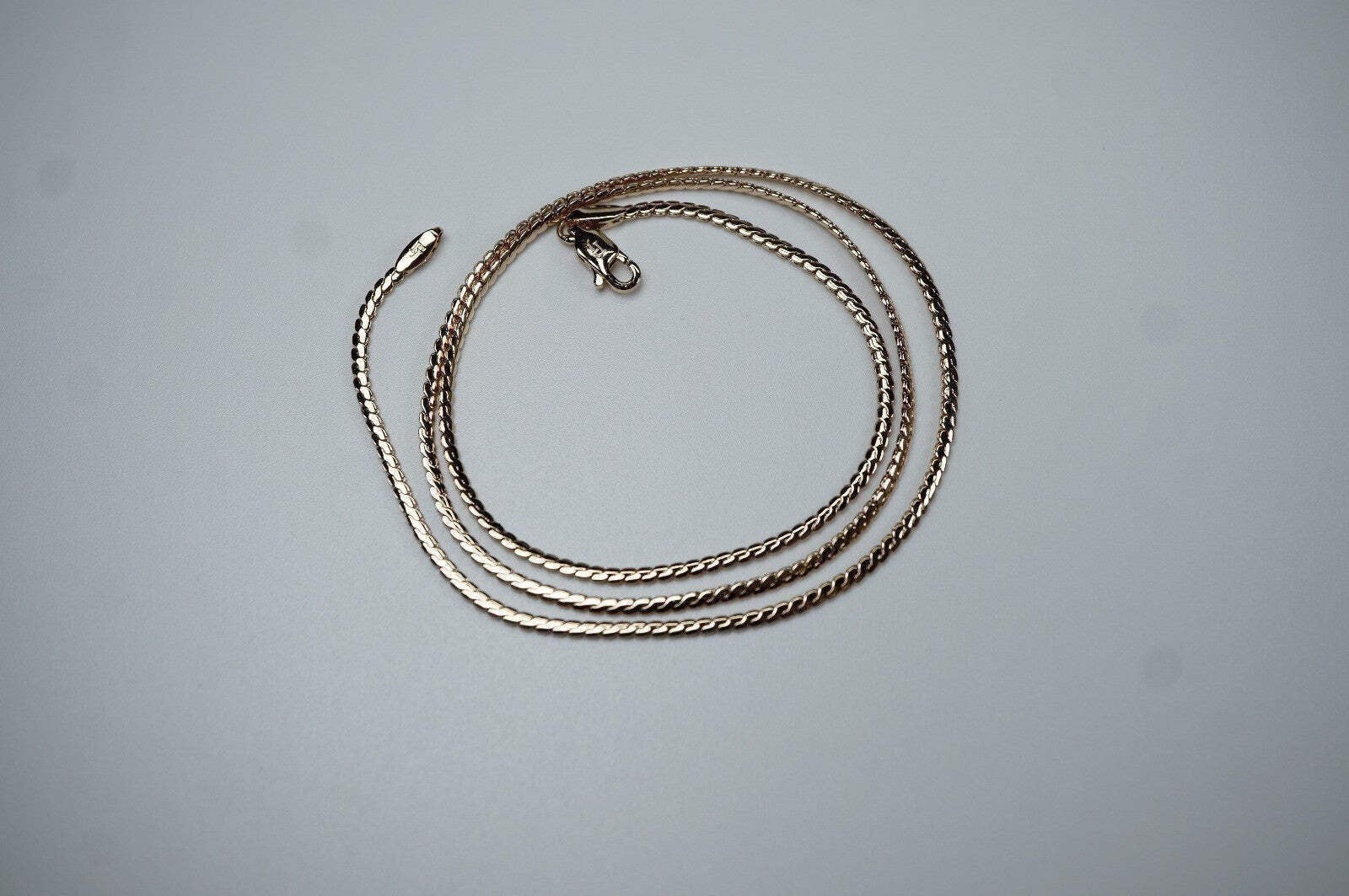 Serpentine S-Gliederung Kette mit Roségold plattiert7