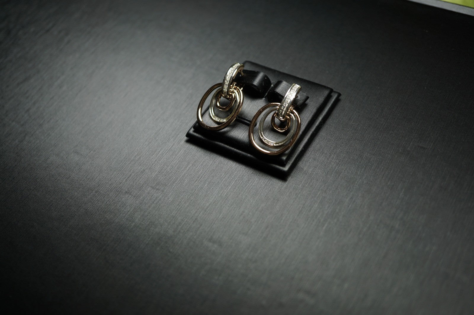 Luxus Damen zweifarbige Ohrringe aus 14-karätigem Roségold hochwertige vergoldet10