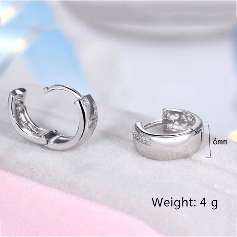 Luxus Damen Ohrringe Creolen Zirkonia Kristalle 925 versilbert  Hochwertiger7
