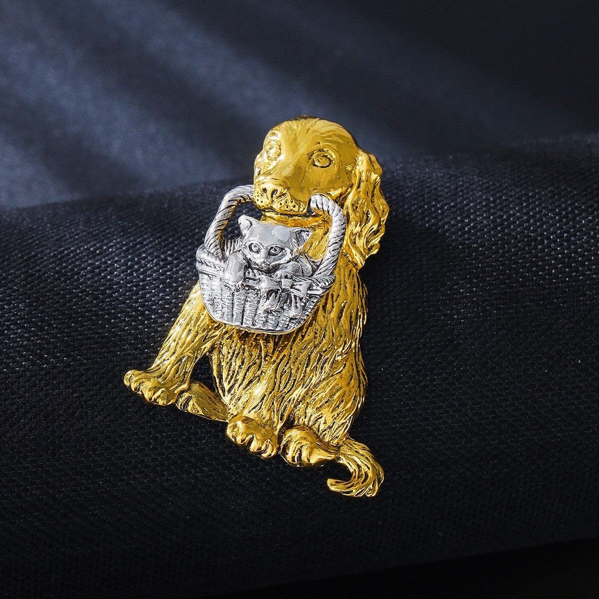 Brosche GoldenRetrieverMotiv, hochwertige HerrenAnzugCorsage mit Tiermotiv5