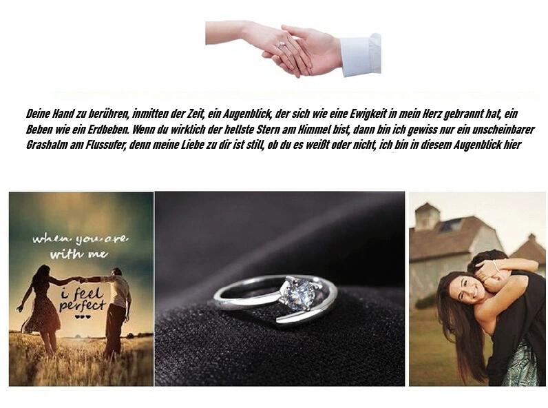 925 Sterling Silber Ring für Damen mit vier Krappen AAA Zirkonia2