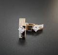 Luxus Damen Ohrringe Creole 585 Rose Gold plattiert Zirkonia AAA ModeSchmuck0