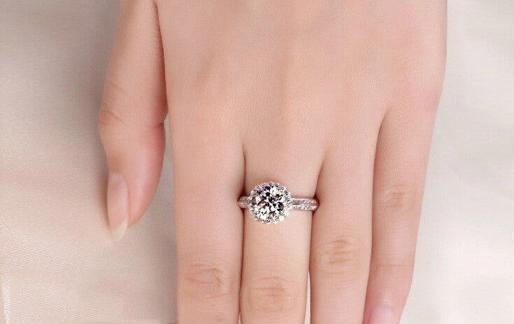 Damen Ring 925 Sterling Silber Diamantoptik verstellbar Schmuck Design3