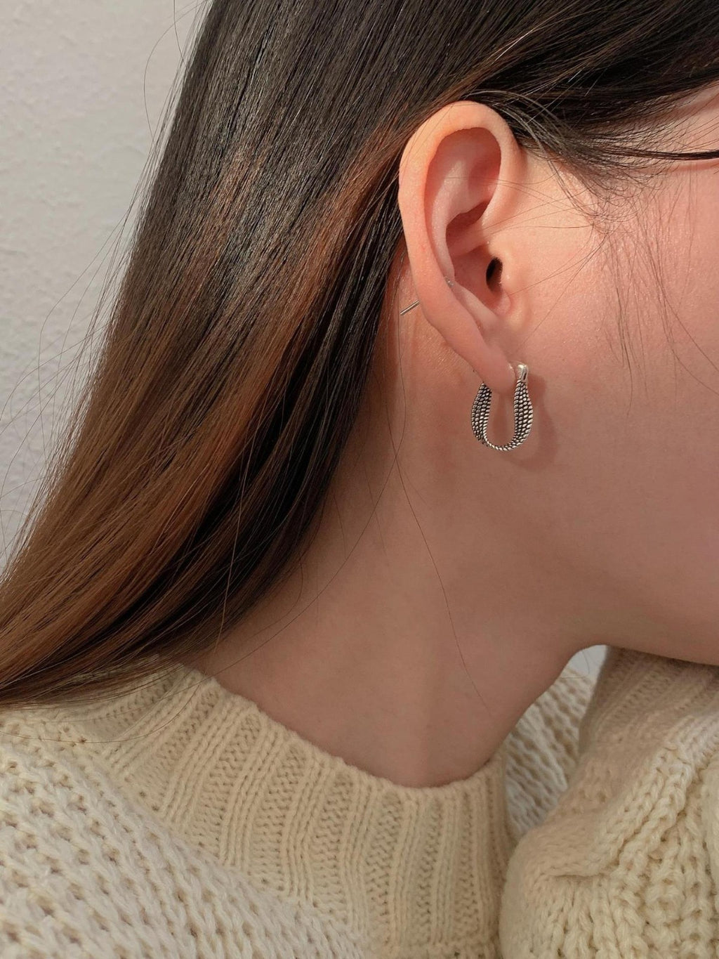 Luxus Damen 925S Ohrringe Creolen Sterling Silber 925 Plattiert Neu8