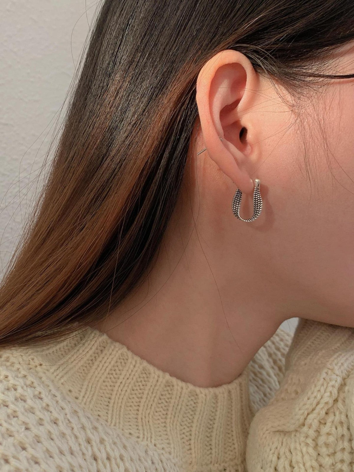 Luxus Damen 925S Ohrringe Creolen Sterling Silber 925 Plattiert Neu8