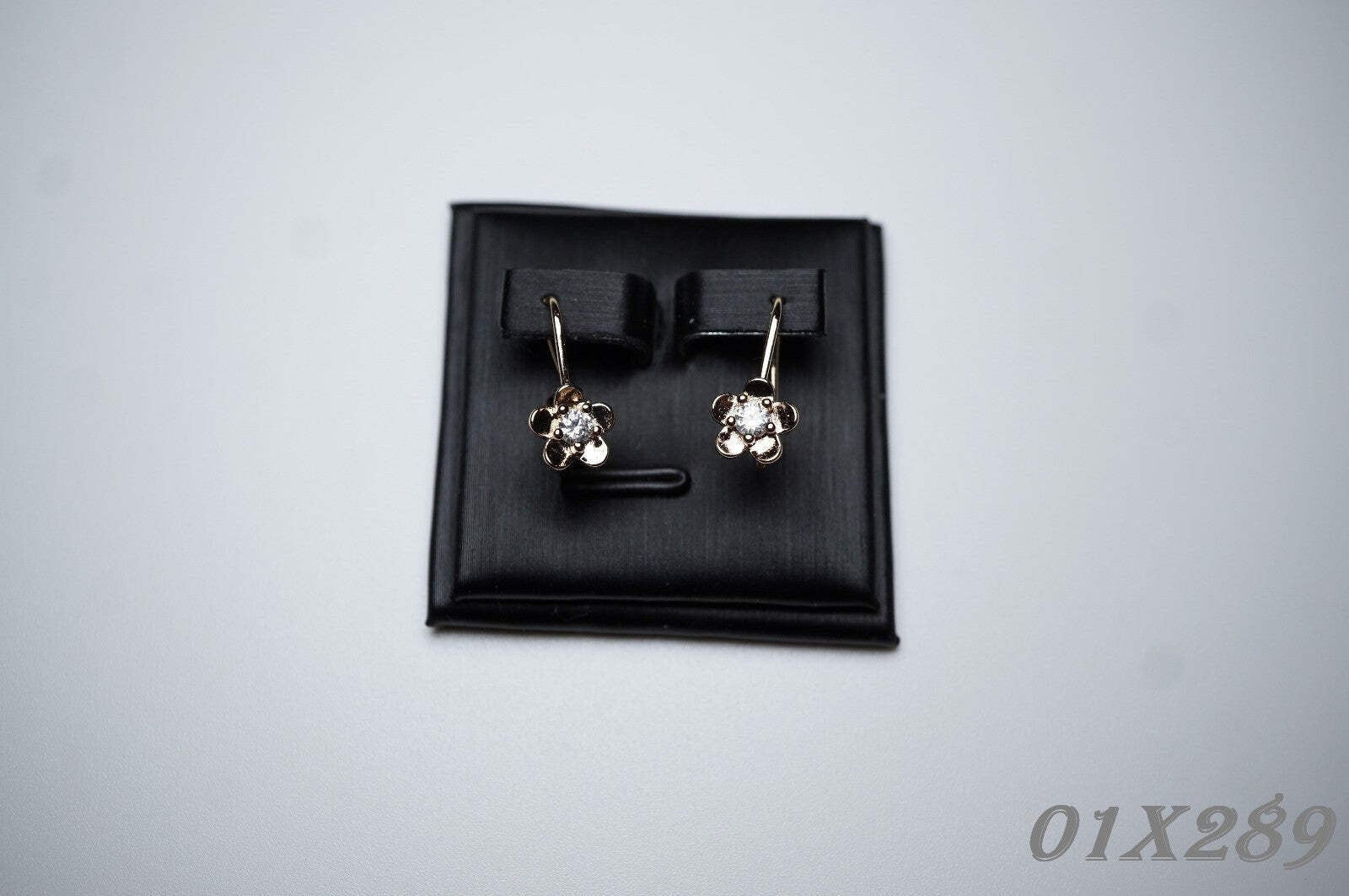 Zierliche Blumen Ohrringe für Mädchen und Frauen14K Rose8