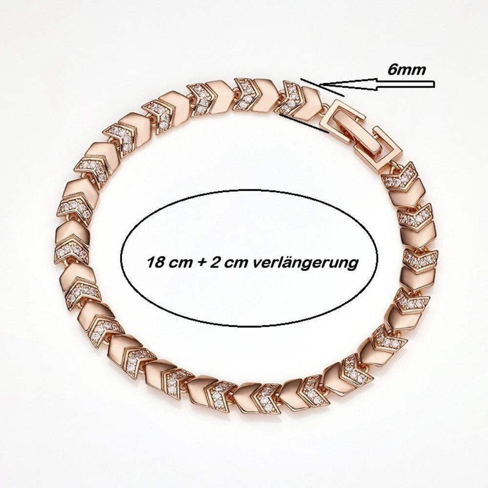 Schlichtes Armband aus Kupfer und Zirkonia1