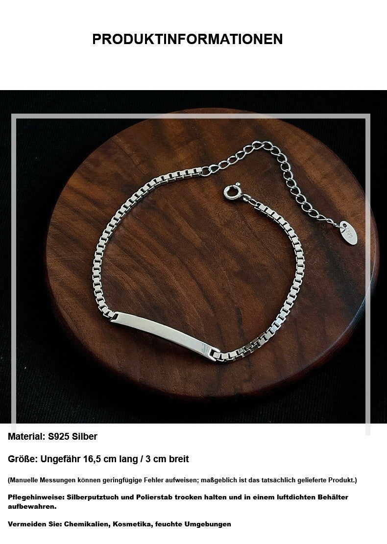 Luxuriöses Armband aus 925er Sterlingsilber, schlicht und einzigartig, minimalis2