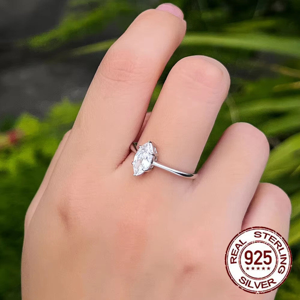 Damenring 925 Sterling Silber Zirkonia Ring Damen Verlobungsring Schmuck0