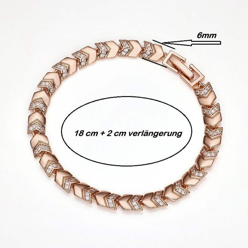 Schlichtes Armband aus Kupfer und Zirkonia1