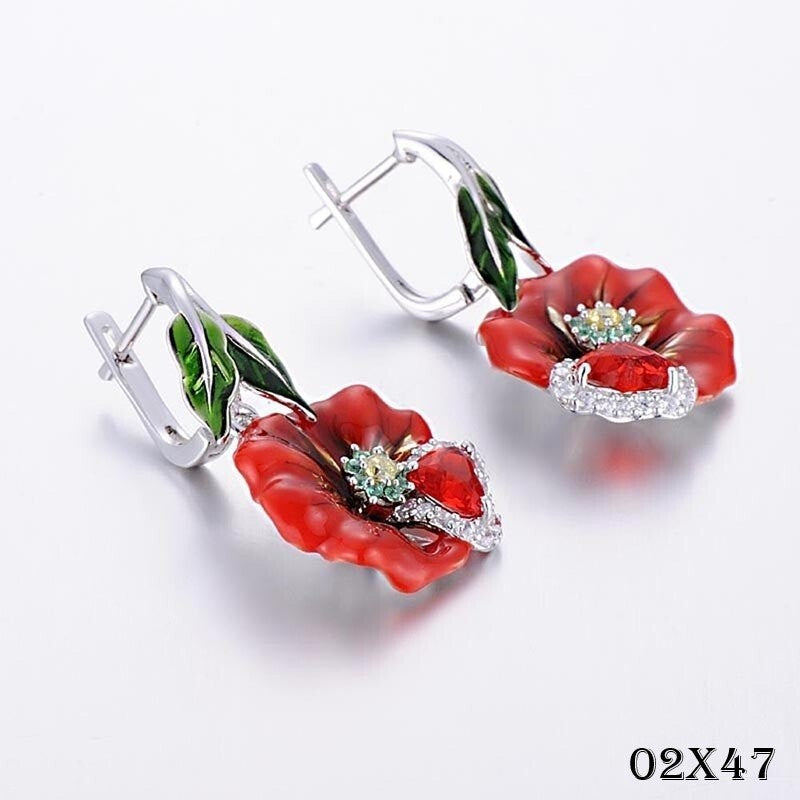 Luxus Damen Ohrringe RosenBlumen Ohrringe, AllMatchOhrringe für Frauen1