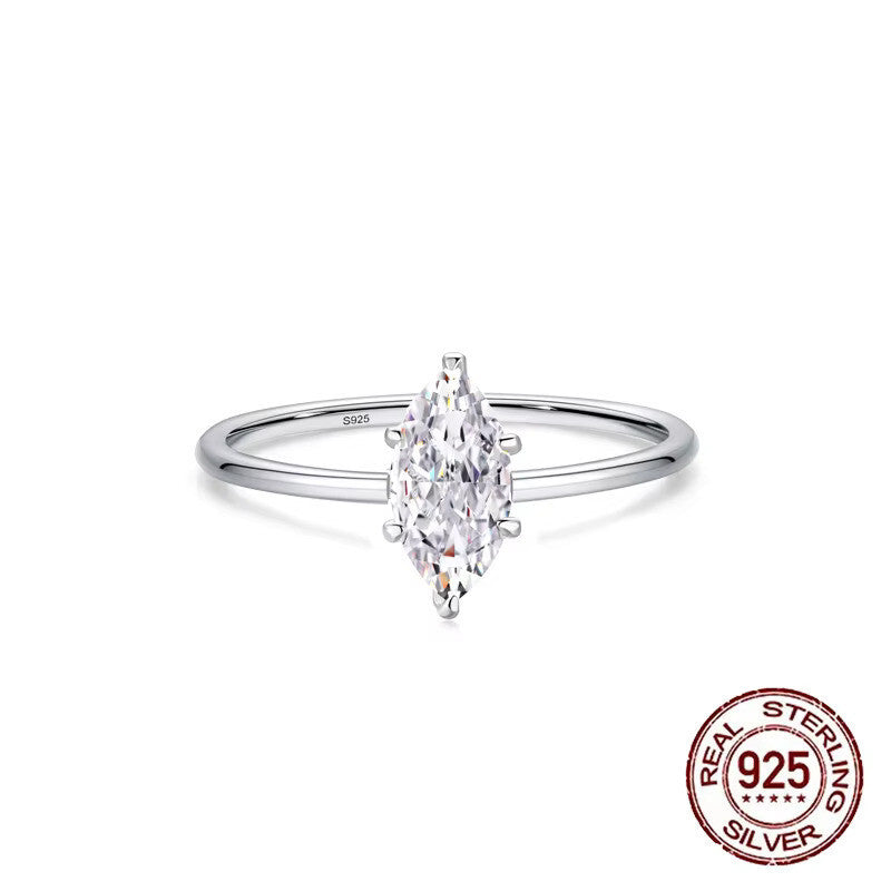 Damenring 925 Sterling Silber Zirkonia Ring Damen Verlobungsring Schmuck5