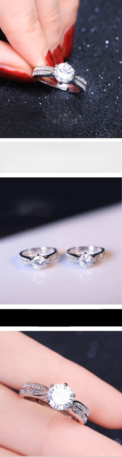 925S Silber Damen Ring Diamant Ring Persönlichkeit Hipster Studenten frisch krea2