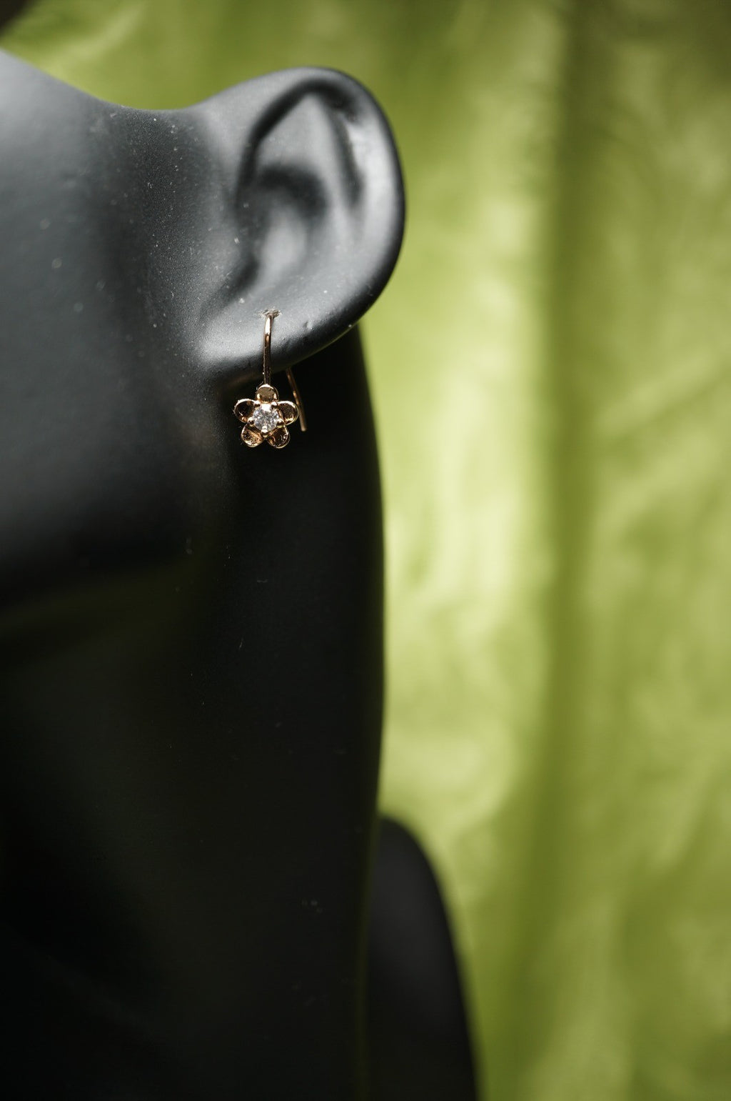 Zierliche Blumen Ohrringe für Mädchen und Frauen14K Rose Gold (vergoldet) Baumel6