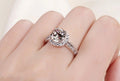 Damen Ring 925 Sterling Silber Diamantoptik verstellbar Schmuck Design0