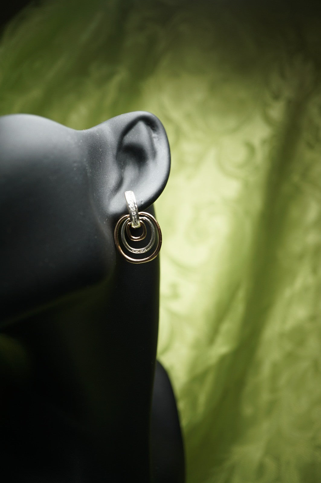 Luxus Damen zweifarbige Ohrringe aus 14-karätigem Roségold hochwertige vergoldet9