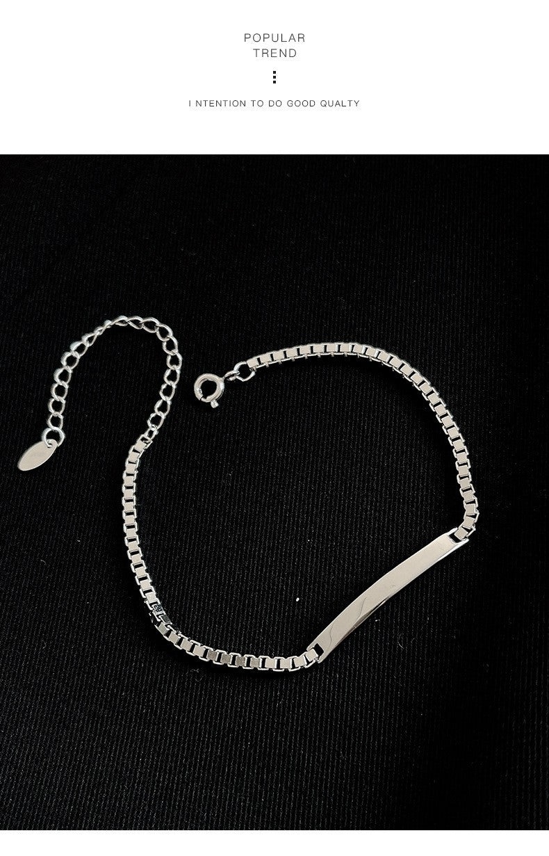 Luxuriöses Armband aus 925er Sterlingsilber, schlicht und einzigartig, minimalis9