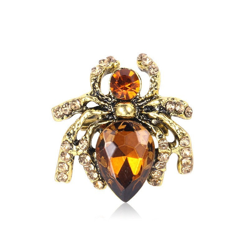 Spinnen Brosche Kristall Brosche Sommer TShirt Hemd Pullover Anzug7