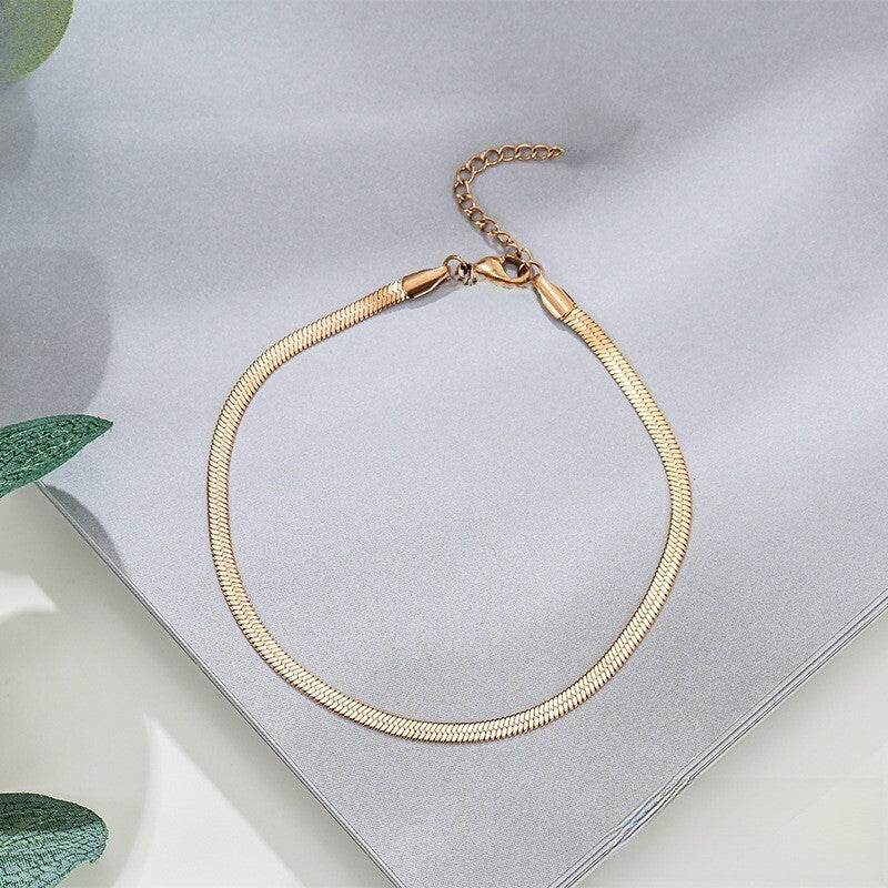 Luxus Schlangenkette Halskette Edelstahl Rosegold vergoldetet Damen1