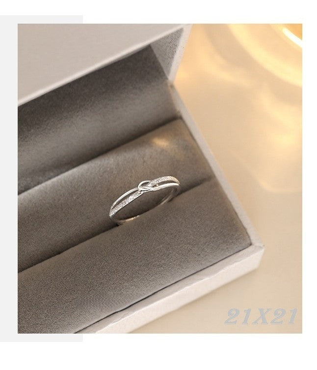 Damen Ring 925 Sterling Silber, leichtes LuxusNischendesign, modisch, verstellb3