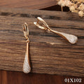 Luxus Damen Ohrringe 585 Roségold vergoldet Kristall Design Geschenk0