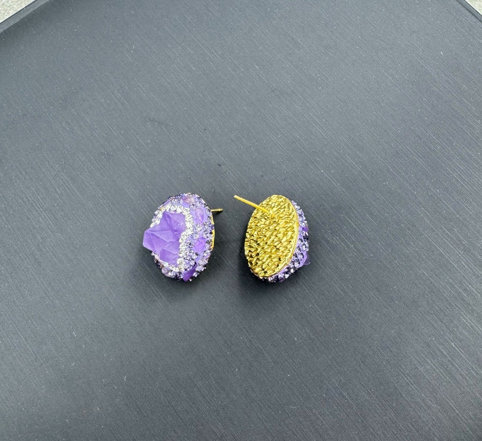 Natürlicher roher Amethyst Set  Kettenset  Luxus4