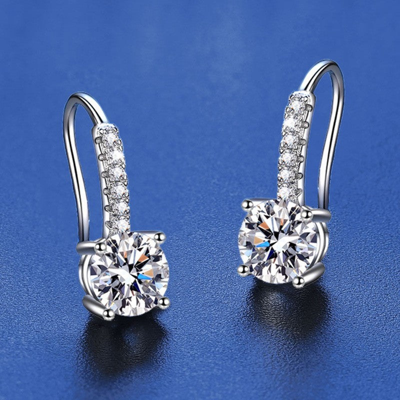 925S Silber Damen Ohrringe minimalistisch 50 Punkte [Zirkon] modisch 925S Silber6