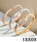 Armband Armreif Edelstahl mit Rosegold Gold Weißgold plattierter Armschmuck0
