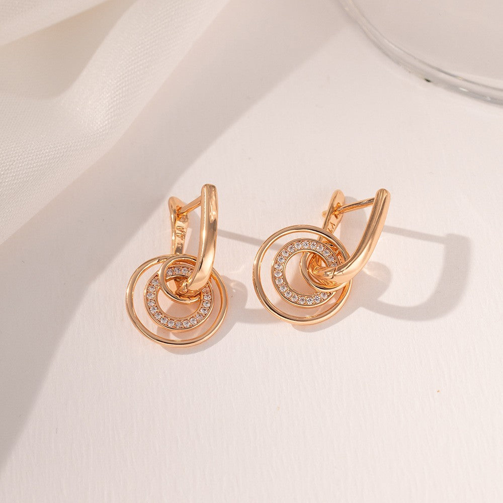 Luxus Damen Ohrringe Gold (champagner) galvanisierte, Hochwertige,  vielseitig2