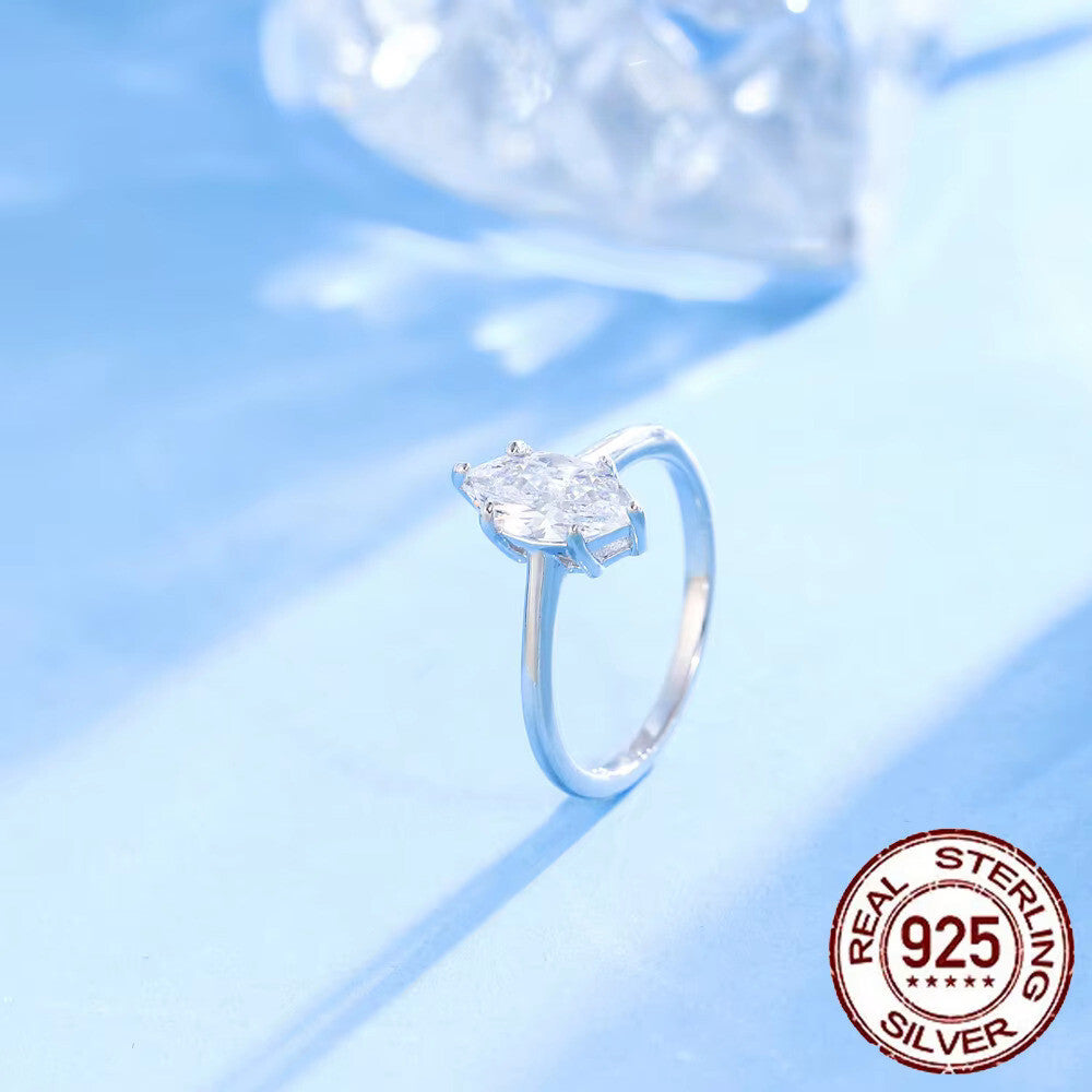 Damenring 925 Sterling Silber Zirkonia Ring Damen Verlobungsring Schmuck4
