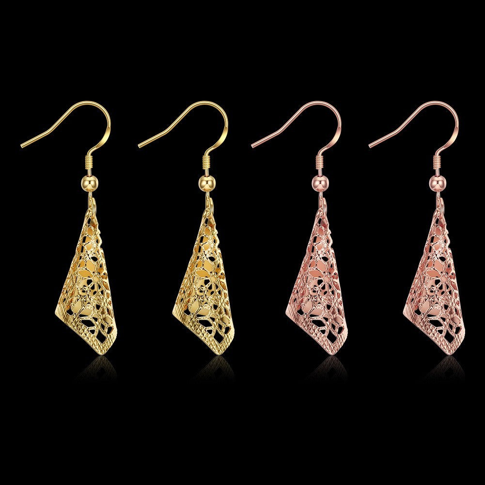 Gold zirkon ohrringe conchförmigen hohl kleine frische romantische stil elegant6