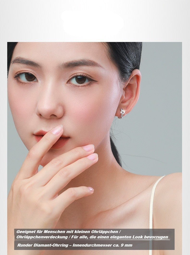 925S Silber Damen Ohrringe Creole Zirkonia funkelnde ZirkoniaCreolen, Schmuck4
