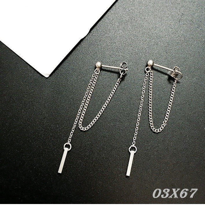 Ohrringe Ohrstecker aus 925er Sterlingsilber, schlichte Ohrstecker mit Quastenve8