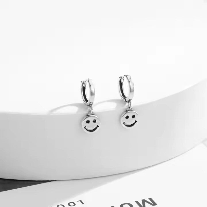 Ohrringe Creolen 925 Sterling Silber Hypoallergene Smail Damen Ohrringe Schmuck1
