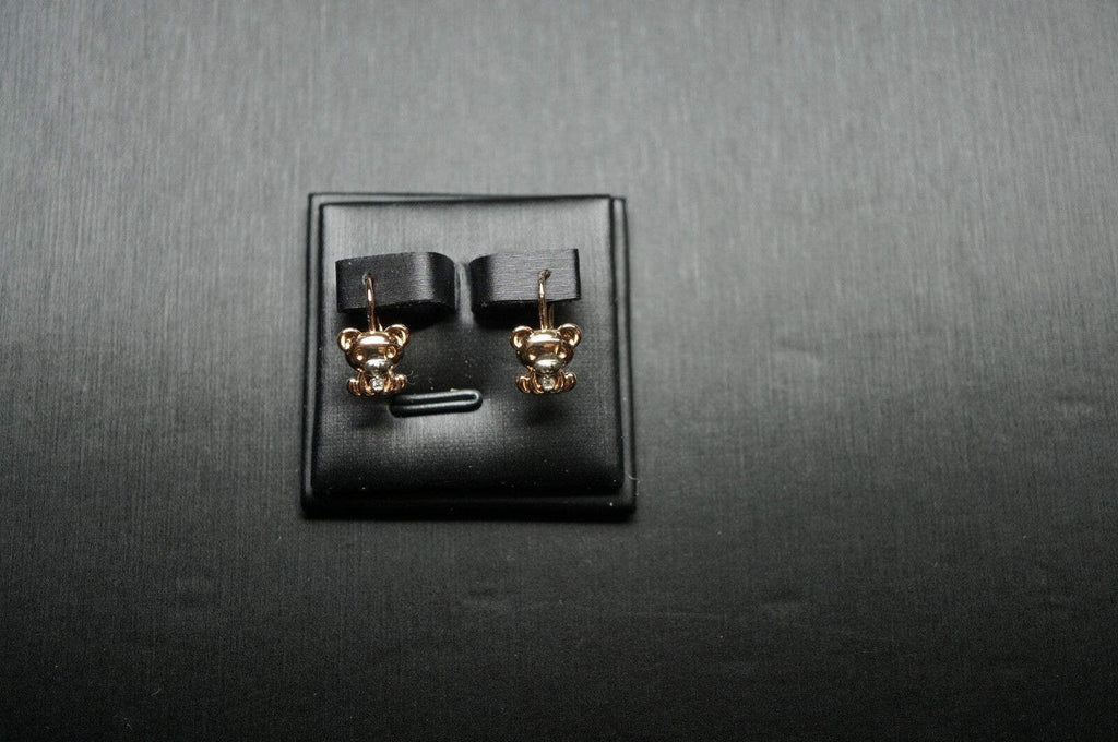 Haken Ohrringe mit Bärenmotiv für Mädchen, Zweifarbig mit Roségold-Plattiert15