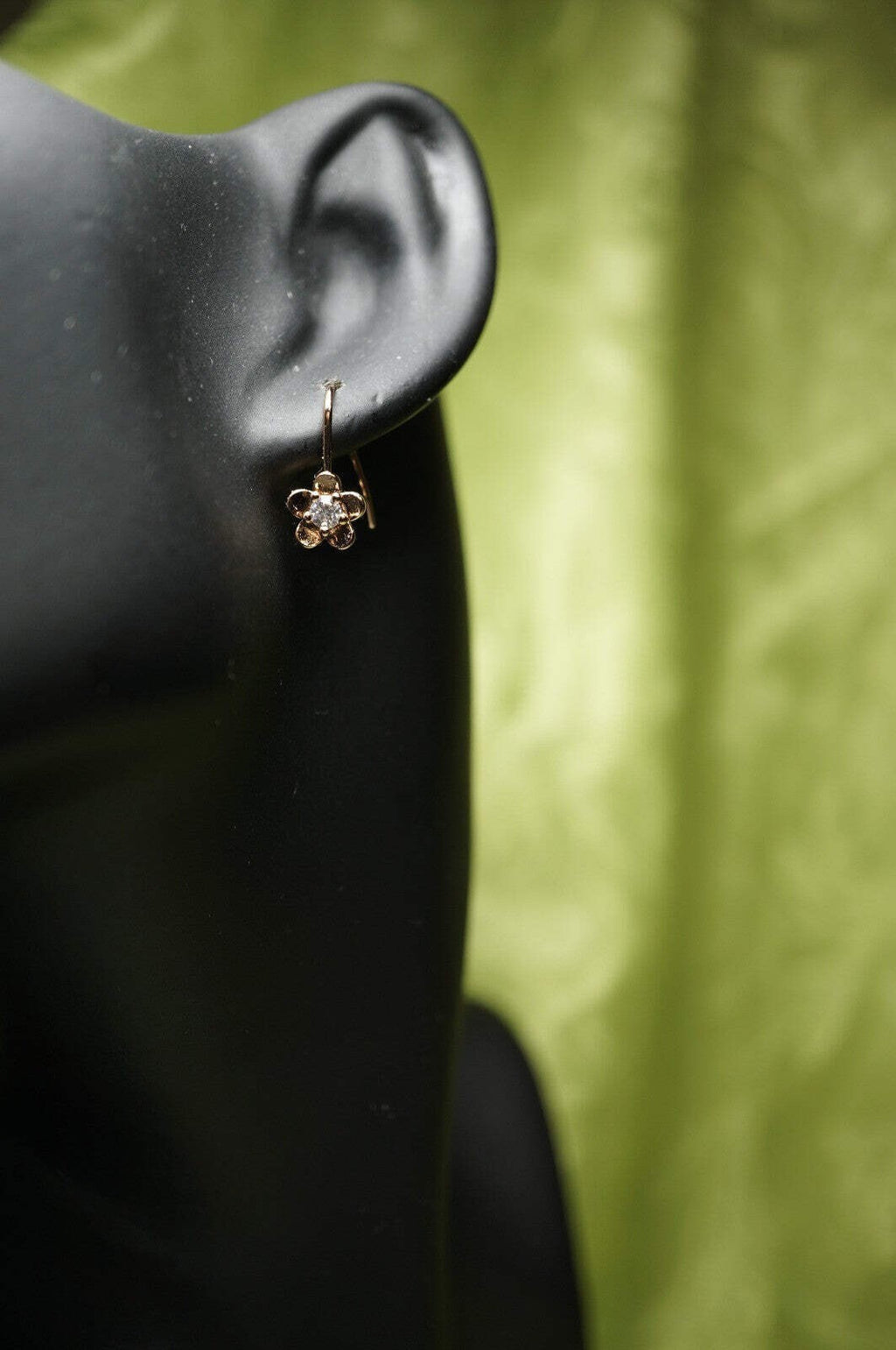 Zierliche Blumen Ohrringe für Mädchen und Frauen14K Rose6