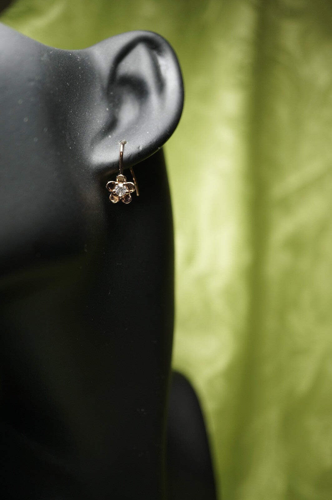 Zierliche Blumen Ohrringe für Mädchen und Frauen14K Rose6