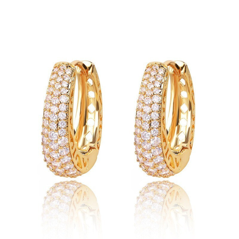Luxus Damen Ohrringe Creole 18K Gold Französisch galvanik kreative ohrringe1