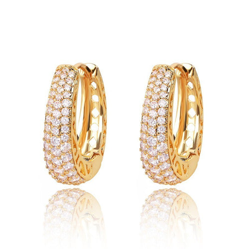 Luxus Damen Ohrringe Creole 18K Gold Französisch galvanik kreative ohrringe1
