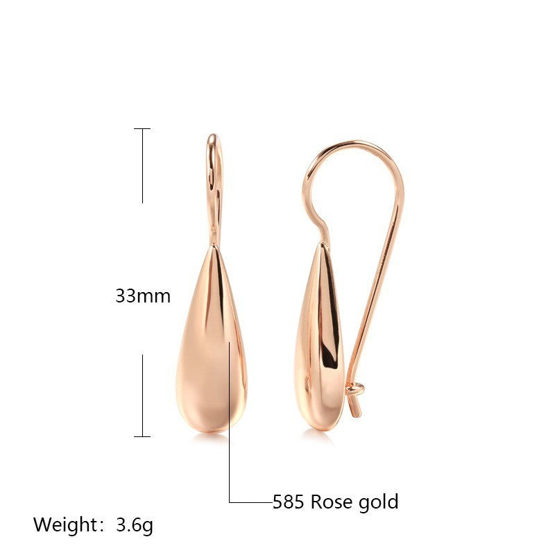 Luxus Damen Wassertropfen Ohrringe für Damen 585 Roségold neu hochwertig2
