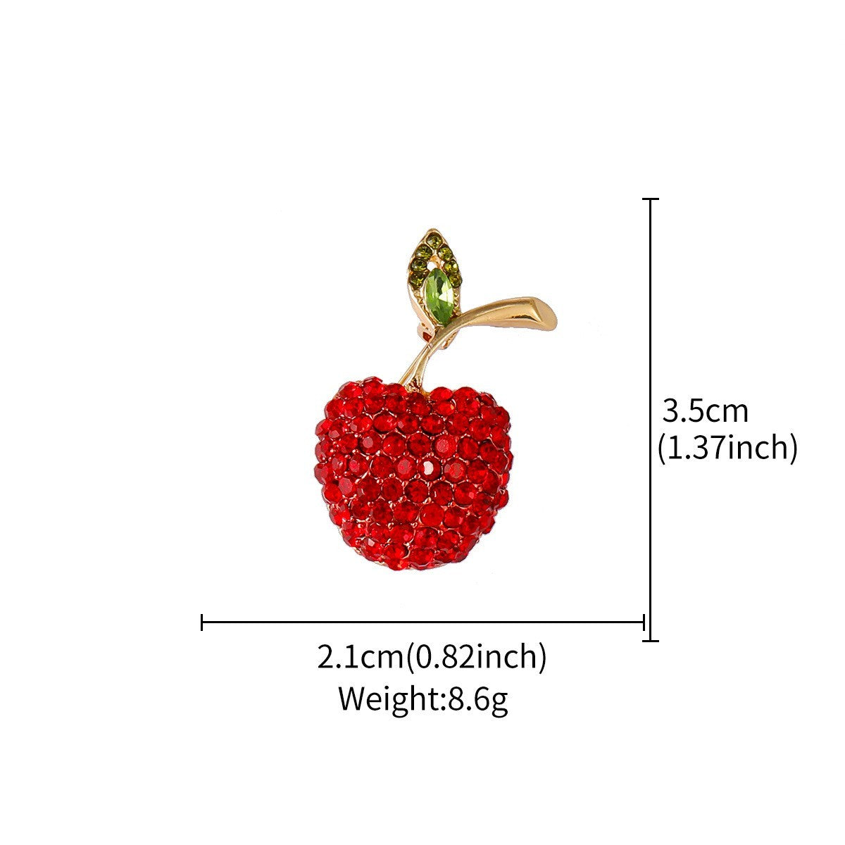 Süße kleine Apfel Brosche, Legierung, , exquisite ObstWäschekl9