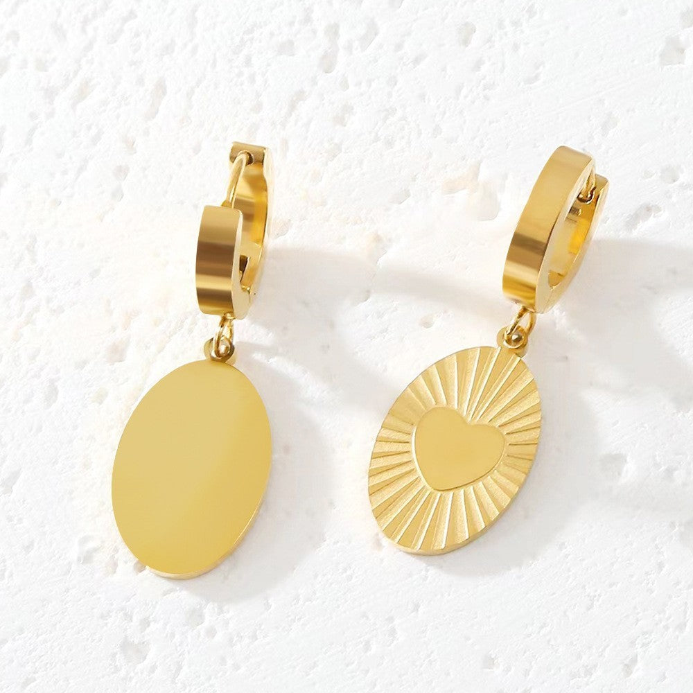 Damen Ohrringe Creole Edelstahl, 18K GoldHighEndDesign, Vakuumbeschichtung im4