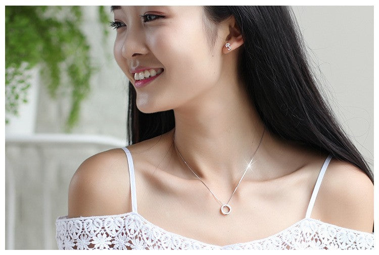 Damen Halsketten S925 Sterlingsilber im Rubik's Cube-Design mit Diamantenbesatz4